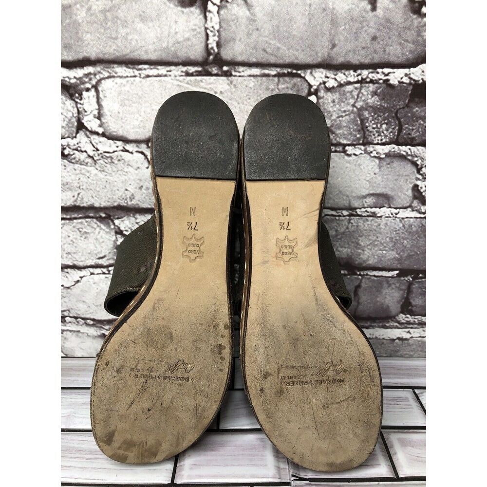Donald Pliner Shera Copper Metallic Straps Cork Wedge Sandals Women 7.5M US/38EU - Picture 15 of 16